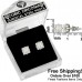 7mm E077 Silver Forever Silver Bevel Cut Square Cubic Zirconia Earrings Asst 106420-E077